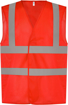 Obrázek z YOKO Hi-Vis síťovaná bezpečnostní vesta červená 