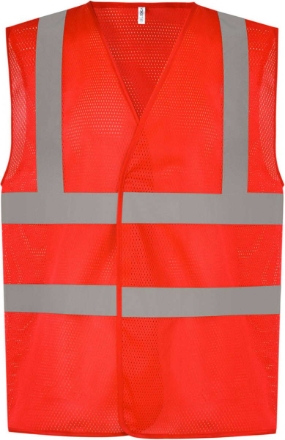 Obrázek YOKO Hi-Vis síťovaná bezpečnostní vesta červená