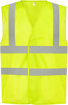 Obrázek z YOKO Hi-Vis síťovaná bezpečnostní vesta žlutá 