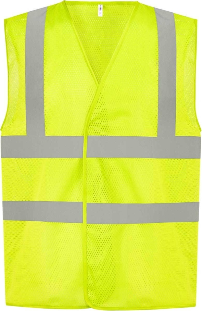Obrázek z YOKO Hi-Vis síťovaná bezpečnostní vesta žlutá 