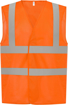 Obrázek z YOKO Hi-Vis síťovaná bezpečnostní vesta oranžová 
