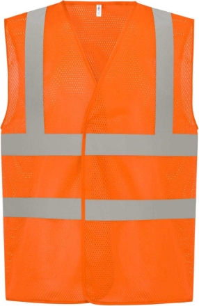 Obrázek YOKO Hi-Vis síťovaná bezpečnostní vesta oranžová
