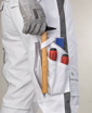 Obrázek z ARDON®URBAN+ Pracovní kalhoty s laclem bílé zkrácené 