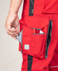 Obrázek z ARDON®URBAN+ Pracovní kalhoty s laclem jasně červené zkrácené 