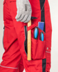 Obrázek z ARDON®URBAN+ Pracovní kalhoty s laclem jasně červené zkrácené 