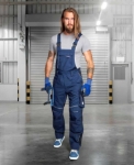Obrázek z ARDON®URBAN+ Pracovní kalhoty s laclem prodloužené tmavě modré 