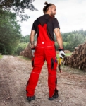 Obrázek z ARDON®URBAN+ Pracovní kalhoty s laclem prodloužené jasně červené 