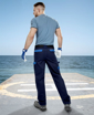 Obrázek z ARDON®COOL TREND Pracovní kalhoty do pasu tmavě modré zkrácené 