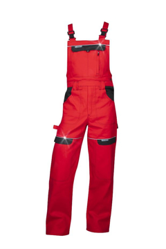 Obrázek ARDON®COOL TREND Pracovní kalhoty s laclem červené zkrácené