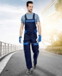 Obrázek z ARDON®COOL TREND Pracovní kalhoty s laclem tmavě modré prodloužené 