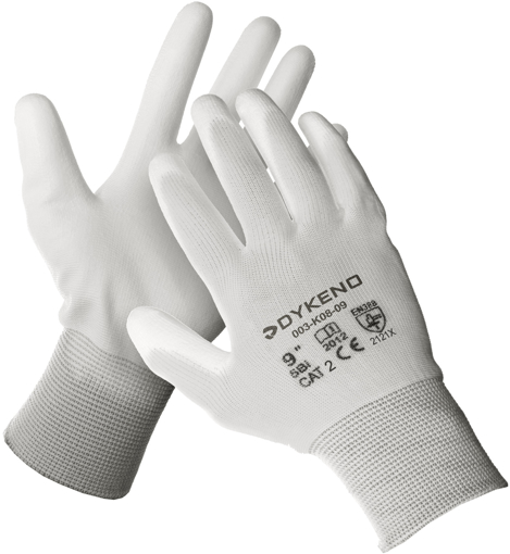 Obrázek z DYKENO Fabric PU Pro jemné nylonové polomáčené montážní rukavice 