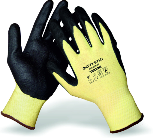 Obrázek z DYKENO Tugon pletené rukavice máčené pěnovým nitrilem teplu odolné 