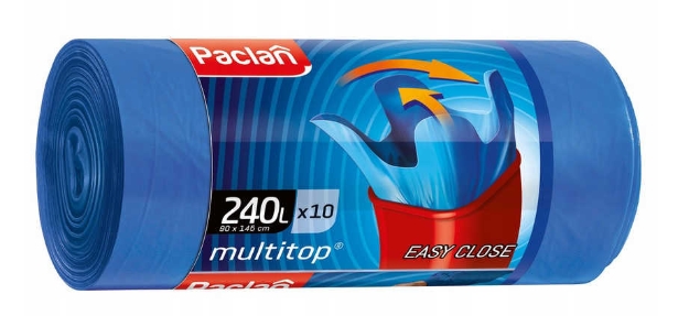 Obrázek z PACLAN MULTITOP 240L Pytle do koše, 10ks/role 