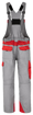 Obrázek z DYKENO Primo pracovní kalhoty s laclem šedo-červené 