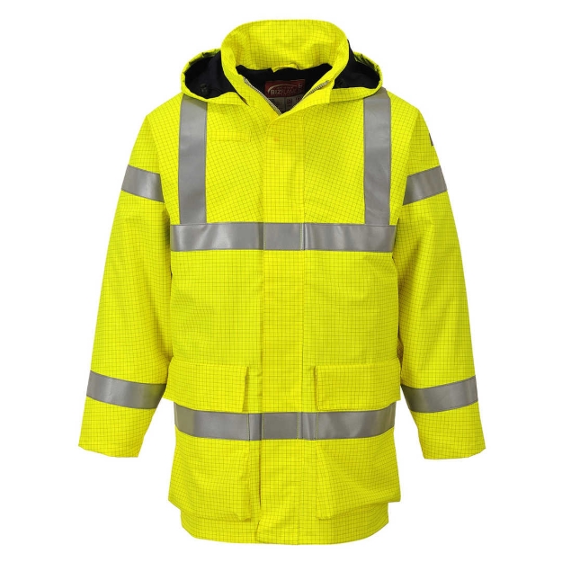 Obrázek z Portwest S774 Reflexní bunda Bizflame Rain Hi-Vis Multi Lite žlutá 