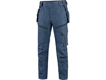 Obrázek CXS LEONIS Pracovní kalhoty modré s černými doplňky