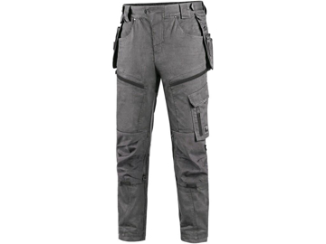 Obrázek CXS LEONIS Pracovní kalhoty šedé s černými doplňky