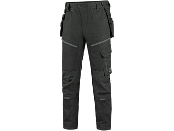 Obrázek CXS LEONIS Pracovní kalhoty černé s šedými doplňky