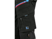 Obrázek z CXS LEONIS Pracovní kalhoty černé s modro/červenými doplňky 