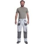 Obrázek z FF CARL BE-01-003 Pracovní kalhoty do pasu bílé 