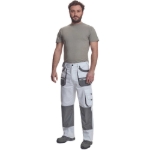 Obrázek z FF CARL BE-01-003 Pracovní kalhoty do pasu bílé 