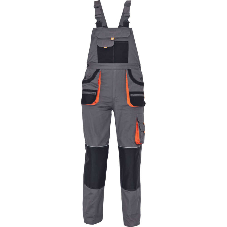 Obrázek z FF CARL BE-01-004 Pracovní kalhoty s laclem šedá 