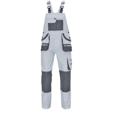 Obrázek FF HANS Pracovní kalhoty s laclem bílé