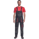 Obrázek z FF HANS Pracovní kalhoty s laclem černé 