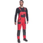 Obrázek z FF HANS Pracovní kalhoty s laclem červené 