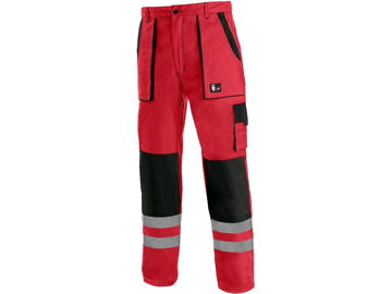 Obrázek CXS LUXY BRIGHT Pracovní kalhoty do pasu červeno / černé