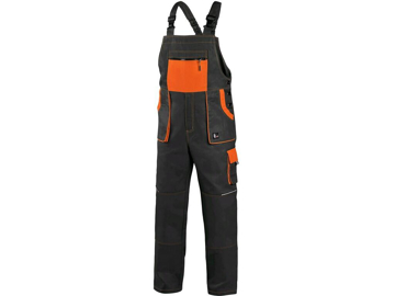 Obrázek CXS LUXY ROBIN Pracovní kalhoty s laclem černo / oranžová