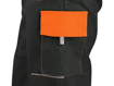 Obrázek z CXS LUXY ROBIN Pracovní kalhoty s laclem černo / oranžová 