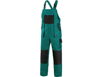 Obrázek CXS LUXY ROBIN Pracovní kalhoty s laclem zeleno / černá
