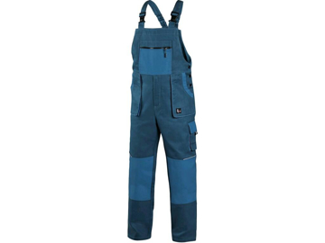 Obrázek CXS LUXY ROBIN Pracovní kalhoty s laclem petrol / petrolová