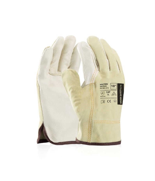 Obrázek z ARDON®HILTON Pracovní celokožené rukavice 12 párů 
