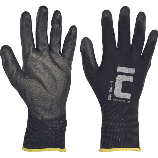Obrázek z Cerva BUNTING BLACK Pracovní rukavice 12 párů 
