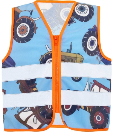 Obrázek Korntex ACTION Dětská bezpečnostní vesta blue/tractor