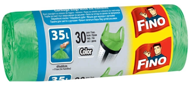 Obrázek z Fino pytle do koše zelené 35L/ 30ks 