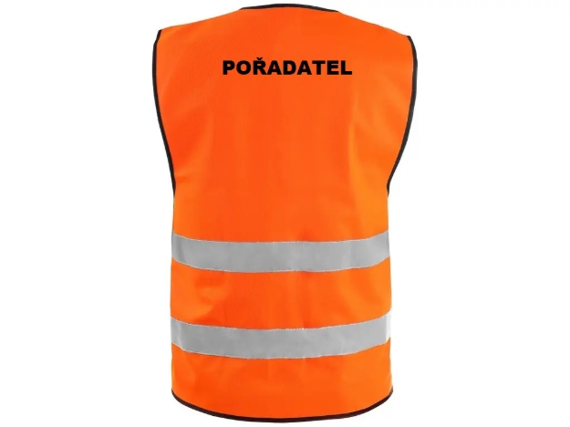 Obrázek z Reflexní vesta oranžová + LOGO: POŘADATEL 