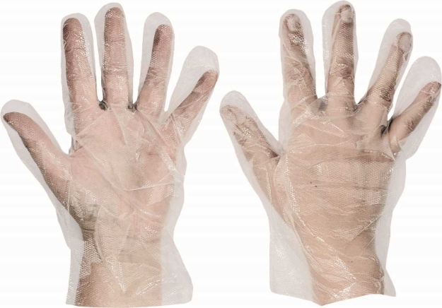 Obrázek z HDPE Pracovní jednorázové rukavice 100ks 
