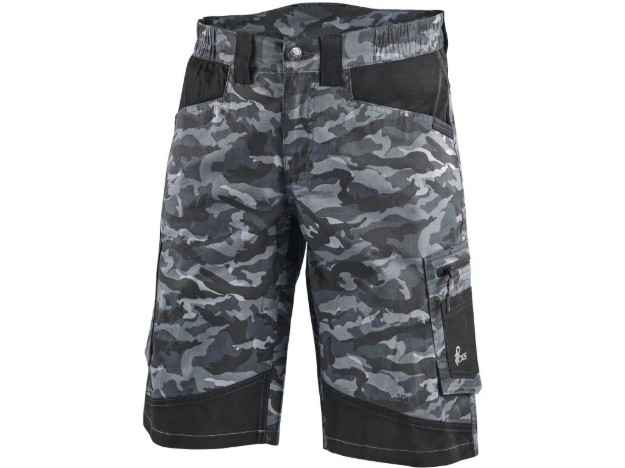 Obrázek z CXS SOLIS FLEX Pracovní kraťasy maskáčovo-černé 
