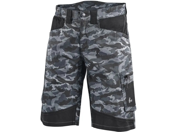 Obrázek z CXS SOLIS FLEX Pracovní kraťasy maskáčovo-černé 