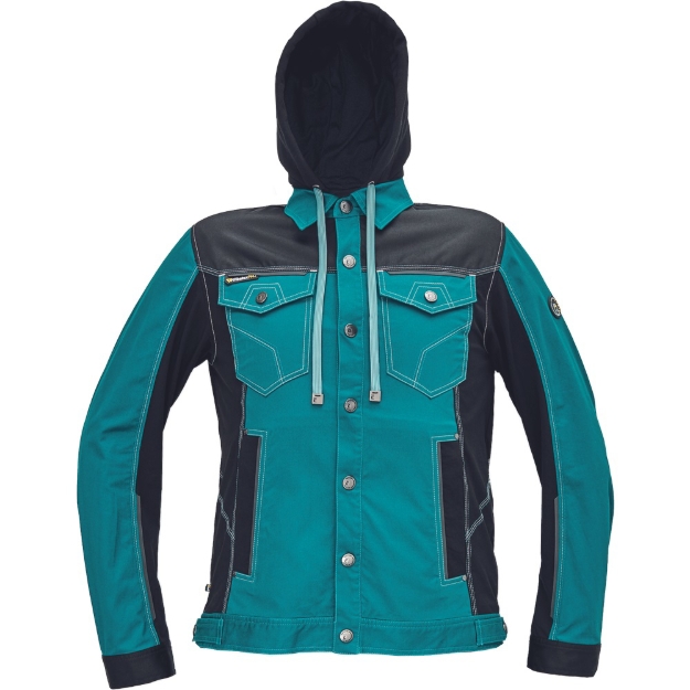 Obrázek z Cerva NEURUM CLASSIC Pracovní bunda s kapucí petrolejová 