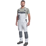 Obrázek z Cerva CREMORNE Pracovní kalhoty s laclem bílá / šedá 