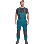 Obrázek z Cerva CREMORNE Pracovní kalhoty s laclem petrolejová / černá 