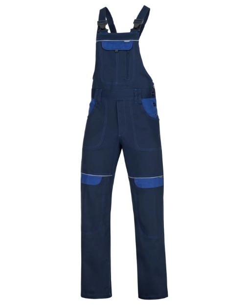Obrázek z ARDON®COOL TREND Pracovní kalhoty s laclem tm. modrá / sv. modrá 