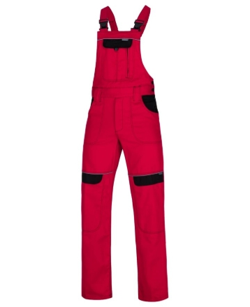 Obrázek ARDON®COOL TREND Pracovní kalhoty s laclem červené zkrácené