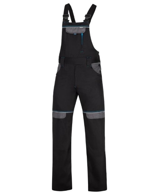 Obrázek z ARDON®COOL TREND Pracovní kalhoty s laclem černé zkrácené 