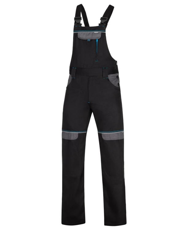 Obrázek z ARDON®COOL TREND Pracovní kalhoty s laclem černé zkrácené 