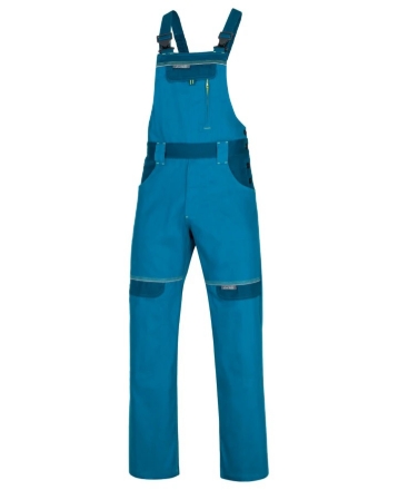 Obrázek ARDON®COOL TREND Pracovní kalhoty s laclem středně modré prodloužené